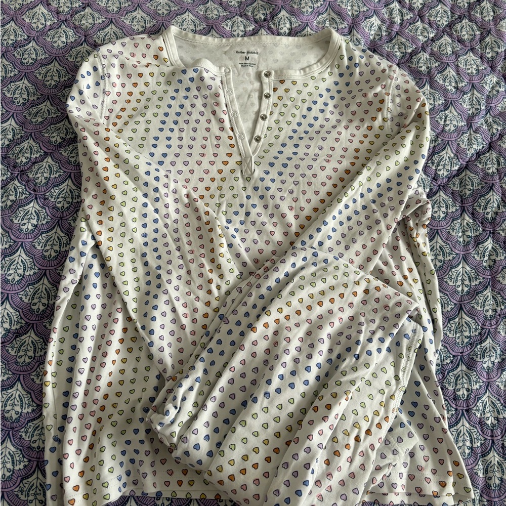 roller rabbit disco heart pajamas